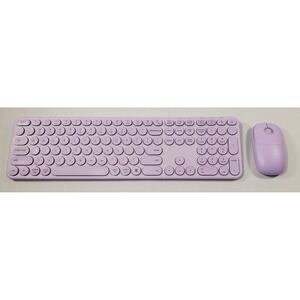 Purple Seenda Wireless Bluetooth Keyboard Mouse Multi-Device Rechargeable SK73-3